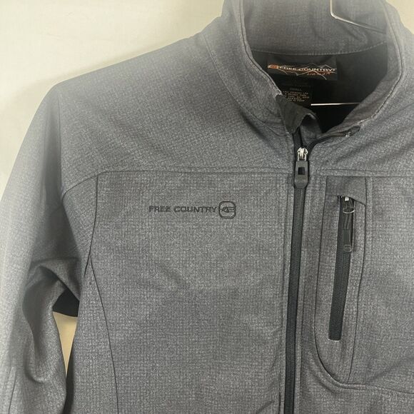 Free Country Men's Softshell Jacket Full Zip Lined All-Weather Gray Size S - Picture 2 of 6